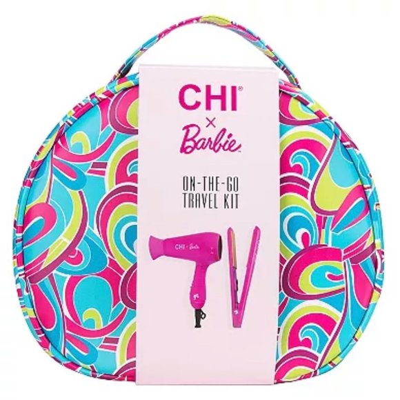 Barbie Other - Barbie™ CHI Barbie Travel 3-pc. Value Set Retro Travel Bag Flat Iron Accessories